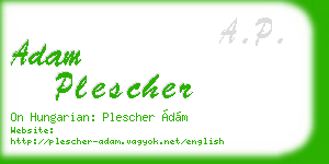 adam plescher business card